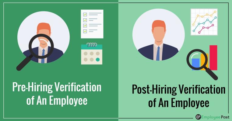 Pre-Hiring and Post-Hiring Verification of An Employee